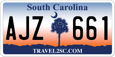 SC license plate AJZ661