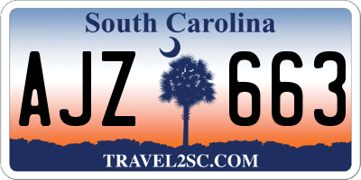 SC license plate AJZ663