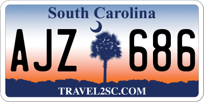 SC license plate AJZ686