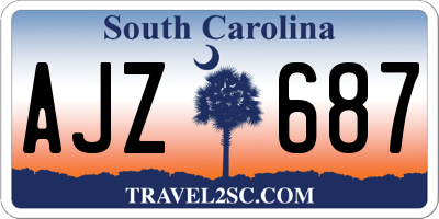 SC license plate AJZ687