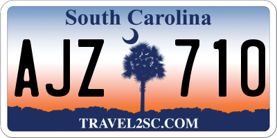 SC license plate AJZ710