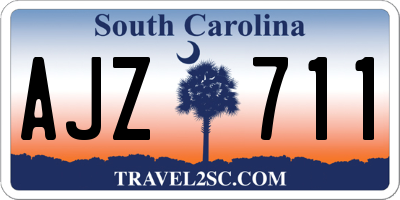 SC license plate AJZ711