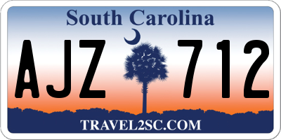 SC license plate AJZ712