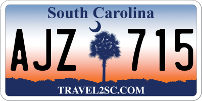 SC license plate AJZ715