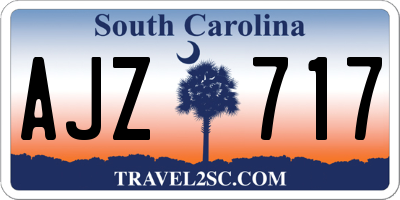 SC license plate AJZ717