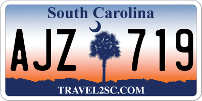 SC license plate AJZ719