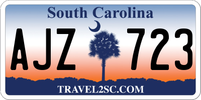 SC license plate AJZ723