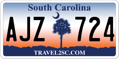 SC license plate AJZ724