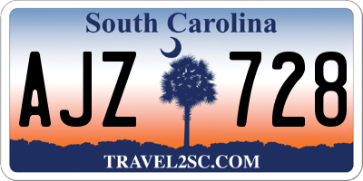 SC license plate AJZ728