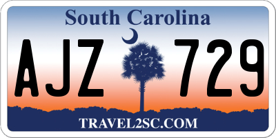 SC license plate AJZ729