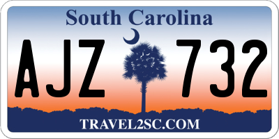 SC license plate AJZ732