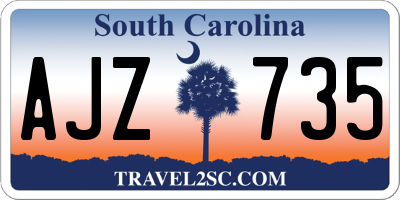 SC license plate AJZ735