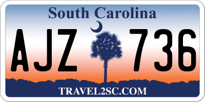 SC license plate AJZ736