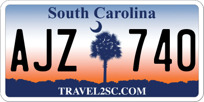 SC license plate AJZ740
