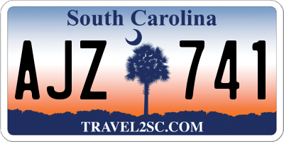 SC license plate AJZ741