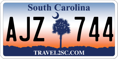 SC license plate AJZ744