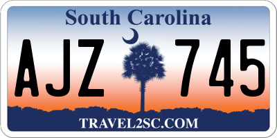 SC license plate AJZ745