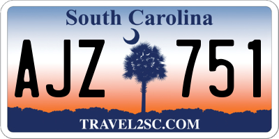 SC license plate AJZ751