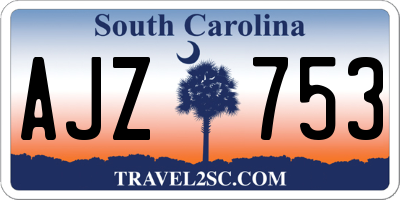 SC license plate AJZ753