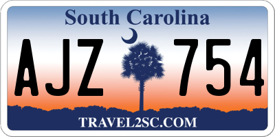 SC license plate AJZ754