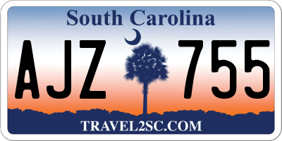 SC license plate AJZ755