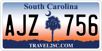 SC license plate AJZ756