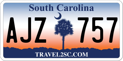 SC license plate AJZ757
