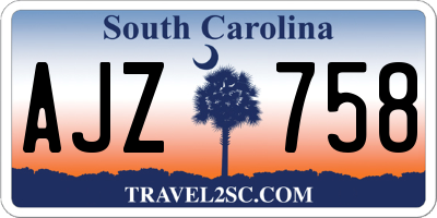SC license plate AJZ758