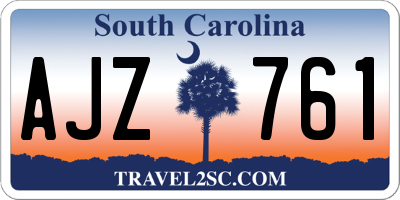 SC license plate AJZ761