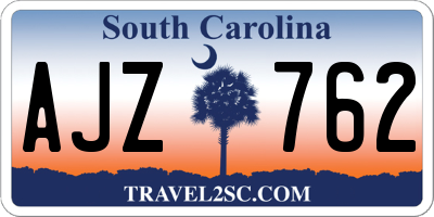 SC license plate AJZ762