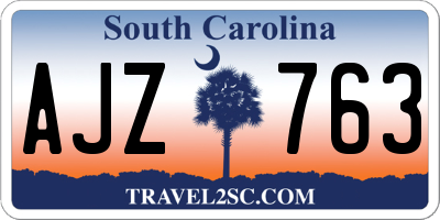 SC license plate AJZ763