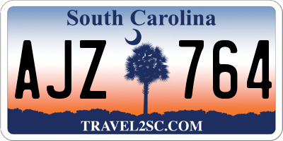 SC license plate AJZ764