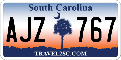 SC license plate AJZ767