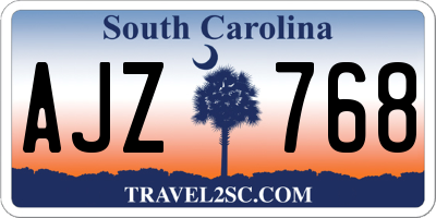 SC license plate AJZ768