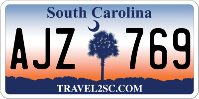 SC license plate AJZ769