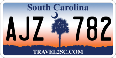 SC license plate AJZ782