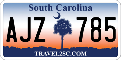 SC license plate AJZ785