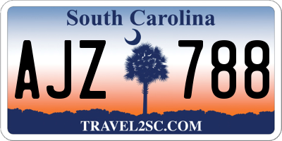 SC license plate AJZ788