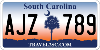 SC license plate AJZ789