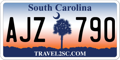 SC license plate AJZ790