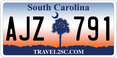 SC license plate AJZ791