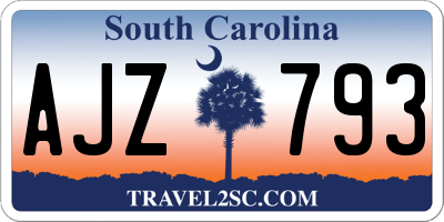 SC license plate AJZ793