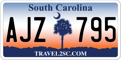 SC license plate AJZ795
