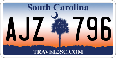 SC license plate AJZ796