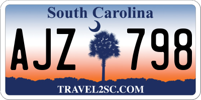SC license plate AJZ798