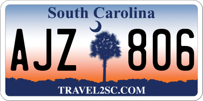 SC license plate AJZ806