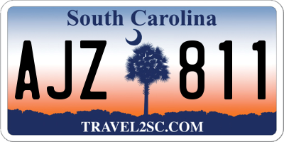 SC license plate AJZ811