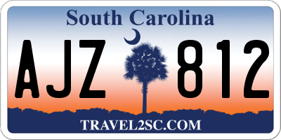 SC license plate AJZ812
