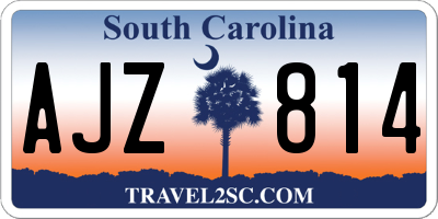 SC license plate AJZ814