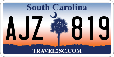 SC license plate AJZ819